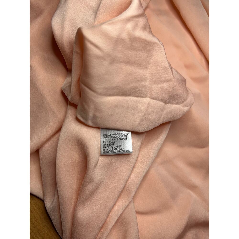 Antonio Melani Blush Pink Maxi Dress V-Neck Flutter Sleeve Cinched Waist Sz 4 - Picture 10 of 10